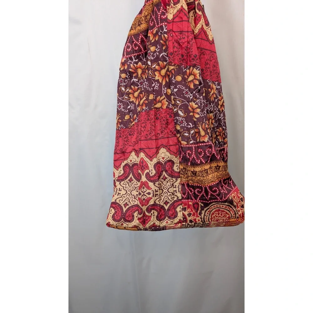 Youmi K Bohemian Hobo Bag Beaded Handle Festival Tote NWT Made USA Large